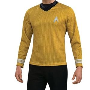 STAR TREK Captain Kirk Gold Uniform Shirt, Insignia Rubie's Costumes 2009 sz L